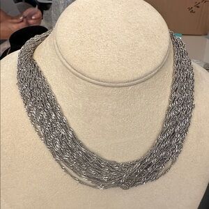 Marlyn Schiff Twisted Silver Necklace NWOT